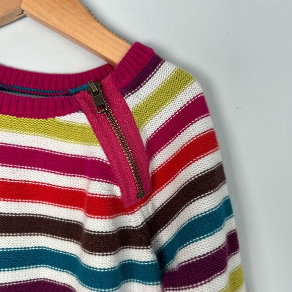 Tea Collection Multicolor Tunic Knit Dress Rainbow Stripes Size 6 Girls - Picture 4 of 6